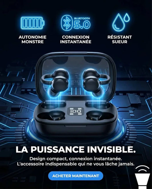 TWS Q10 – Écouteurs Sans Fil 2 en 1 avec Affichage Batterie